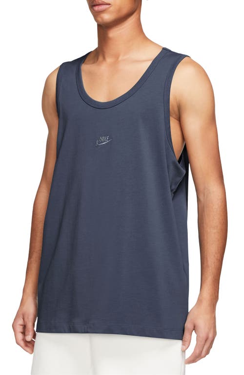 Shop Nike Premium Essentials Tank In Thunder Blue