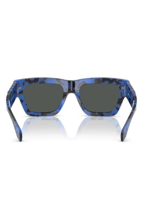 Shop Versace 55mm Rectangular Sunglasses In Havana Blue