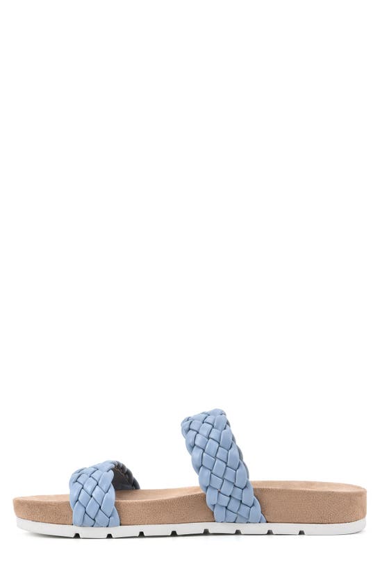 Cliffs By White Mountain Truly Slide Sneaker In Lt Blue/ Smooth