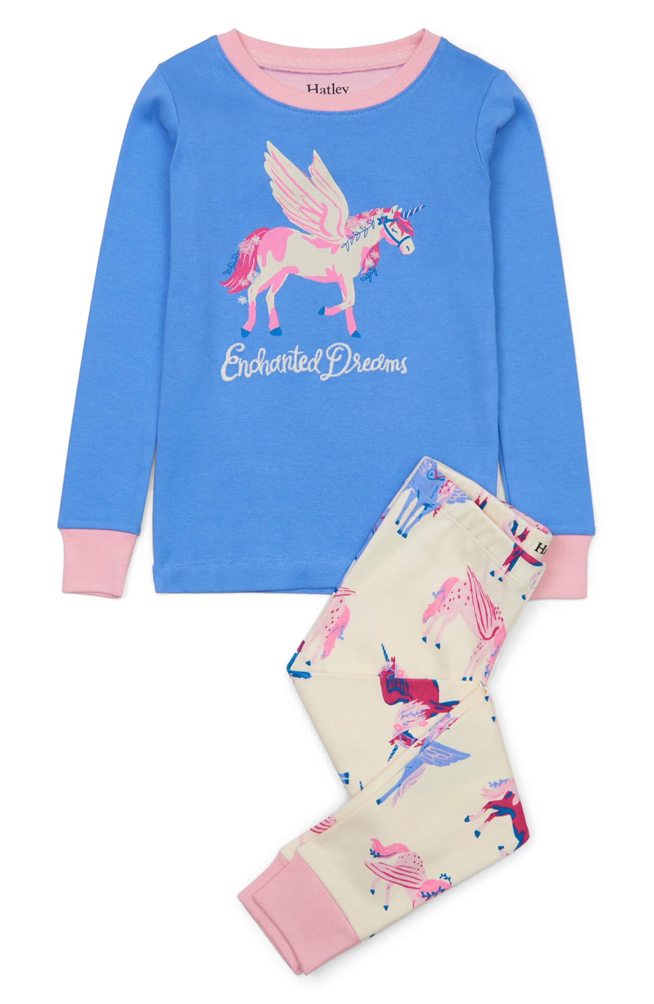 6841円 公式ストア 取寄 ハットレイ ガールズ オーガニック コットン ショート スリーブ プリンテッド パジャマ セッツ Hatley girls Girls Organic Cotton Short Sleeve Printed Pajama Sets Blue