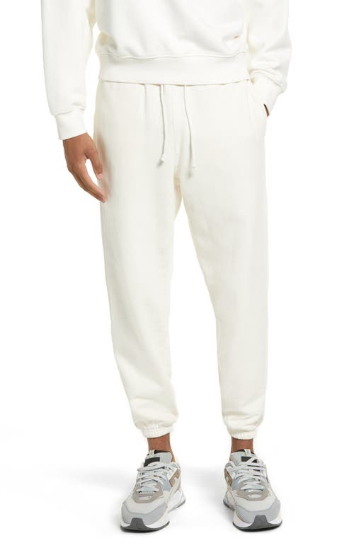 Core Organic Cotton Brushed Terry Sweatpants in White