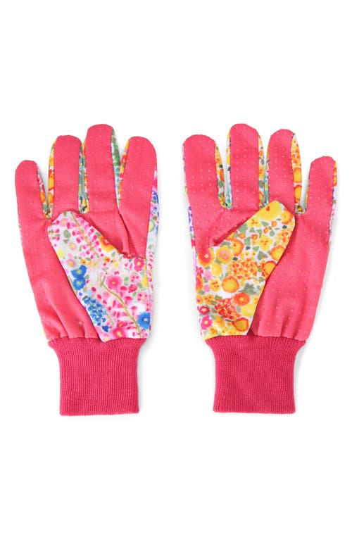 Shop Kurt Geiger London Floral Couture Gardening Gloves In Pink Multi