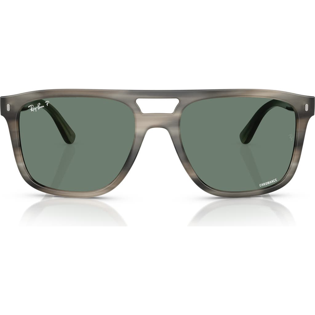 Ray Ban Rb2213ch Chromance Sunglasses Havana Grey Frame Grey Lenses Polarized 58-20 In Havana Gradient