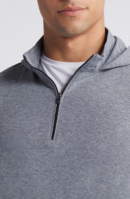 Shop Johnnie-o Slaton Quarter Zip Performance Hoodie In Heather Black