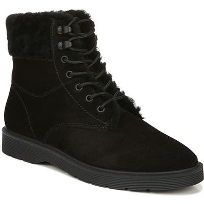 Vince Hayes Ii Water Repellent Genuine Shearling Hiker Boot- Black