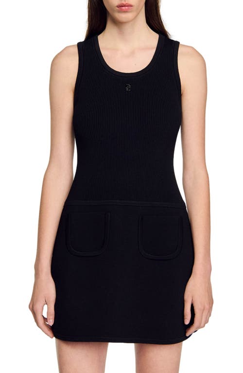 Shop Sandro Vest Top Dress In Black