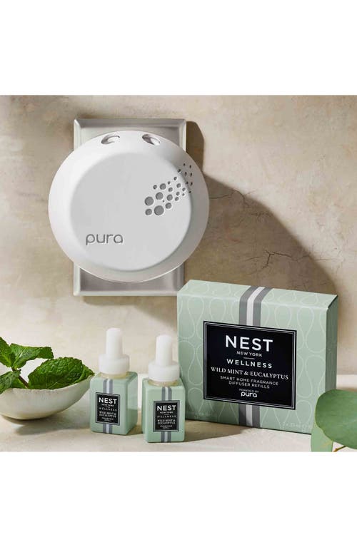 Shop Nest New York X Pura Home Fragrance Diffuser Refill Duo In Wild Mint Eucalyptus