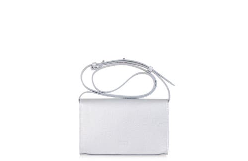 Shop Joanna Maxham The Runthrough Mini In Silver Pebbled Leather