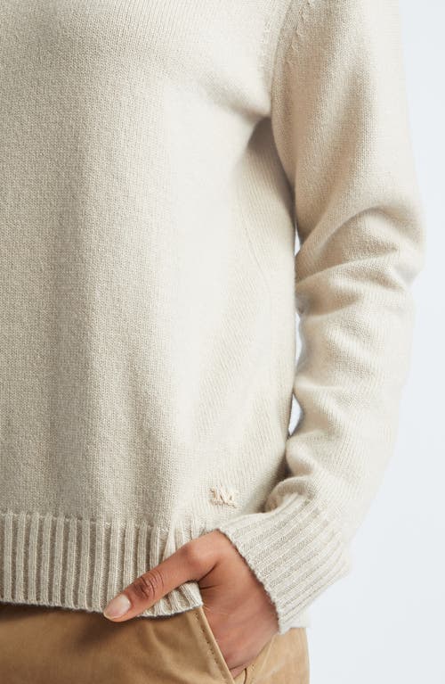 Shop Max Mara Viglio Wool & Cashmere Crewneck Sweater In Sand