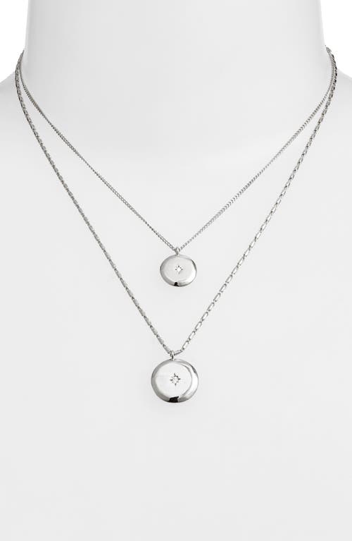 NORDSTROM NORDSTROM SET OF 2 CUBIC ZIRCONIA STARBURST PENDANT NECKLACES 