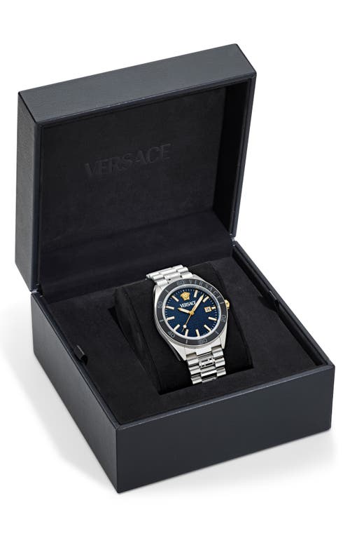 Versace V-dome 42mm In Stainless Steel