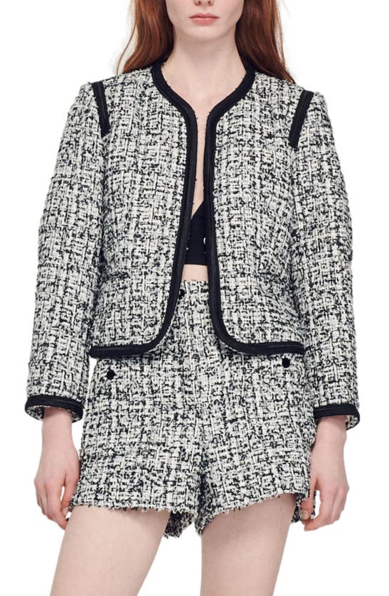 SANDRO AUGUSTINE METALLIC TWEED JACKET