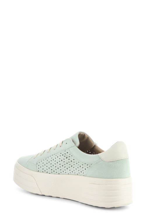 Shop Bos. & Co. Lotta Platform Sneaker In Menta/marfil