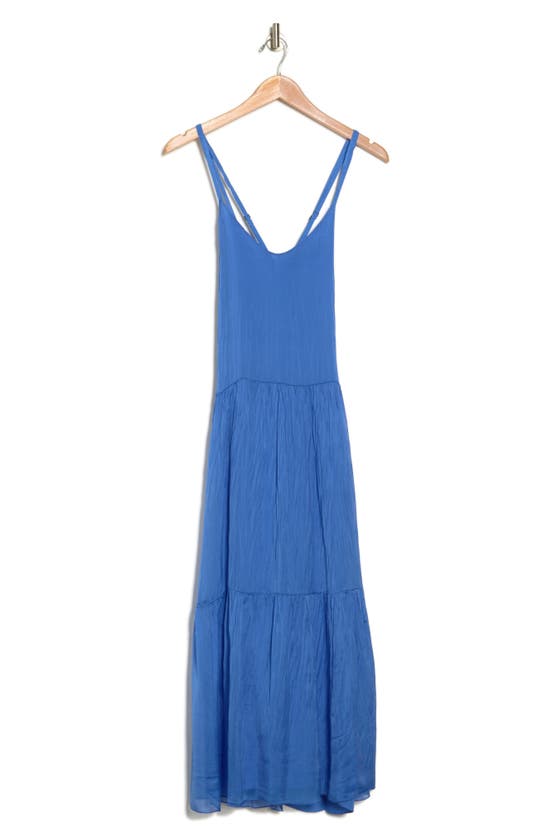 Frnch Jailys Tiered Maxi Dress In Bleu