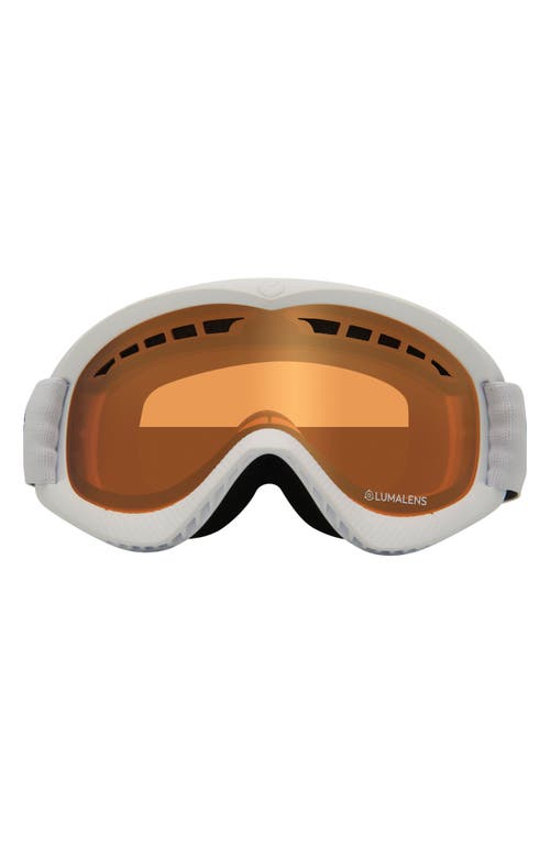 DRAGON DXS 60mm Cylindrical Snow Goggles in White Llamber at Nordstrom