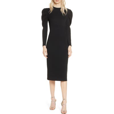 Chelsea28 Long Sleeve Midi Sweater Dress, Black