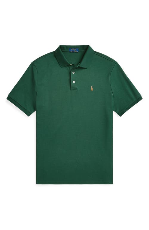 Shop Polo Ralph Lauren Solid Cotton Jersey Polo In Vintage Pine