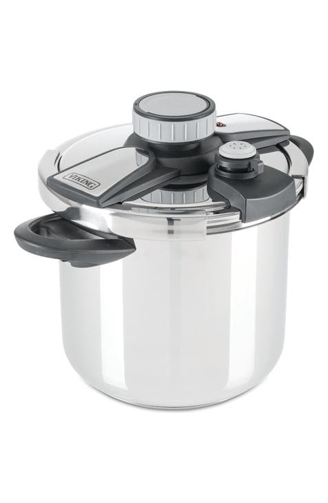 Easy Lock Clamp 8-Quart Pressure Cooker with Steamer