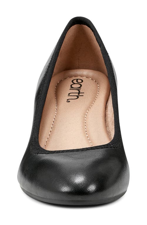 Shop Earth ® Rellia Block Heel Pump In Black Leather