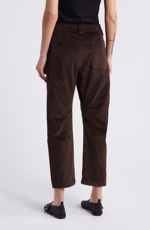 Shop Rag & Bone Leyton Corduroy Straight Leg Pants In Dark Brown