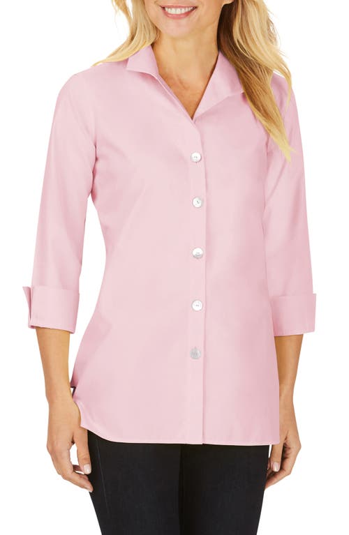 Pandora Non-Iron Cotton Shirt in Cabana Pink