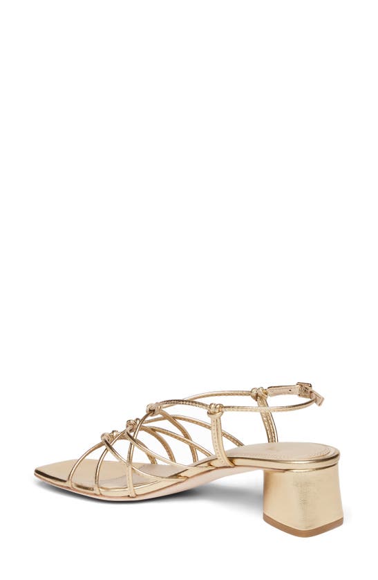 Paige Gianna Knotted Metallic Slingback Sandals In Gold | ModeSens