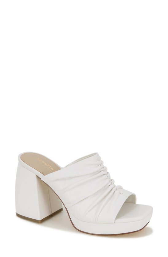 Kenneth Cole Anika Platform Sandal In White