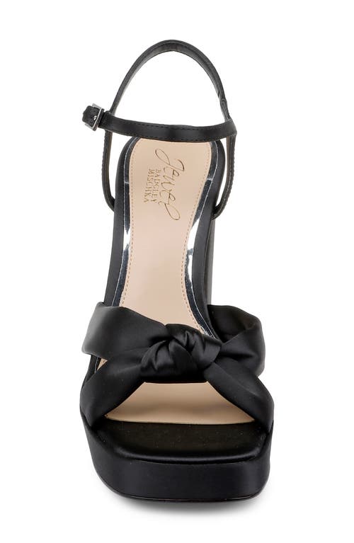 Shop Jewel Badgley Mischka Valencia Ankle Strap Platform Sandal In Black