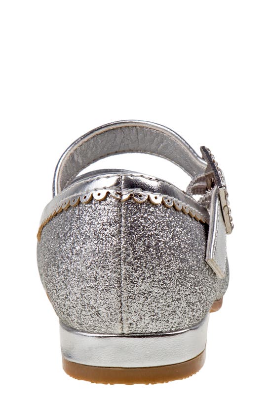 Josmo Toddler Girls Strap Low Heeled Dress Shoes In Silver Glitter