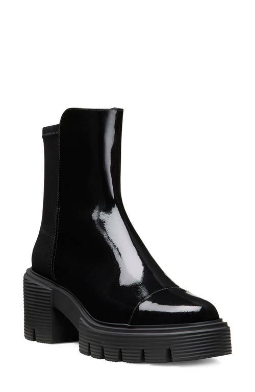 Shop Stuart Weitzman Soho Bootie In Black Patent