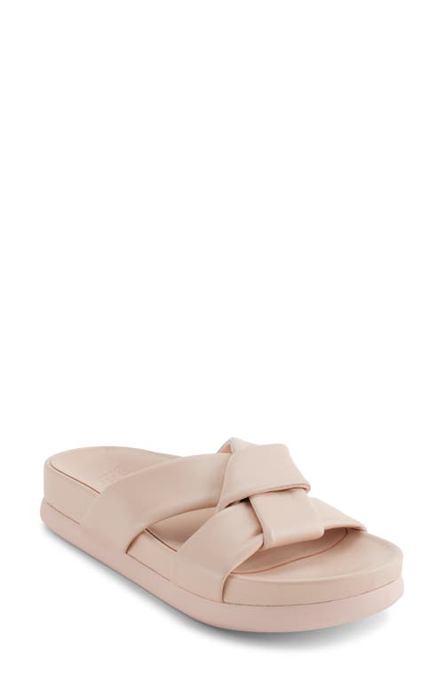 Shop Pure Donna Karan Berke Crisscross Platform Sandal In Pale Pink