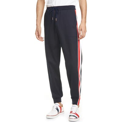 Thom Browne Rib Stripe Sweatpants, Blue