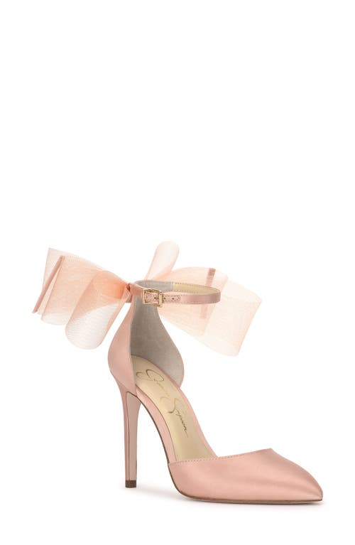Phindies Ankle Strap Pointed Toe Pump in Blush