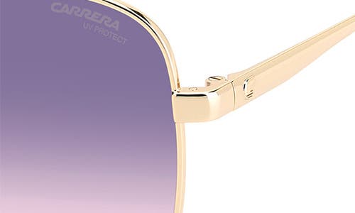 Carrera Eyewear 60mm Gradient Square Sunglasses In Gold Crystal/mauve Pink