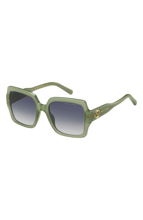 Shop Marc Jacobs 55mm Gradient Square Sunglasses In Green/grey Shaded Blue