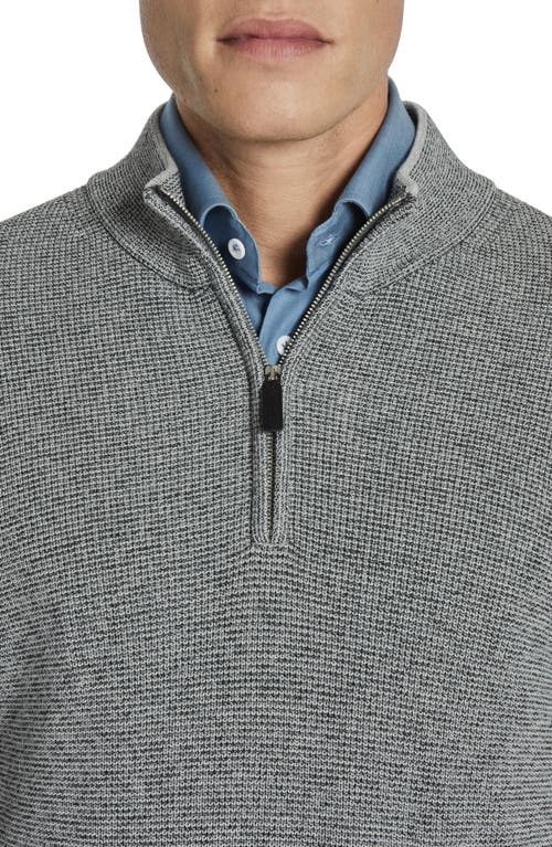 Jack Victor Daulac Quarter Zip Pullover In Charcoal