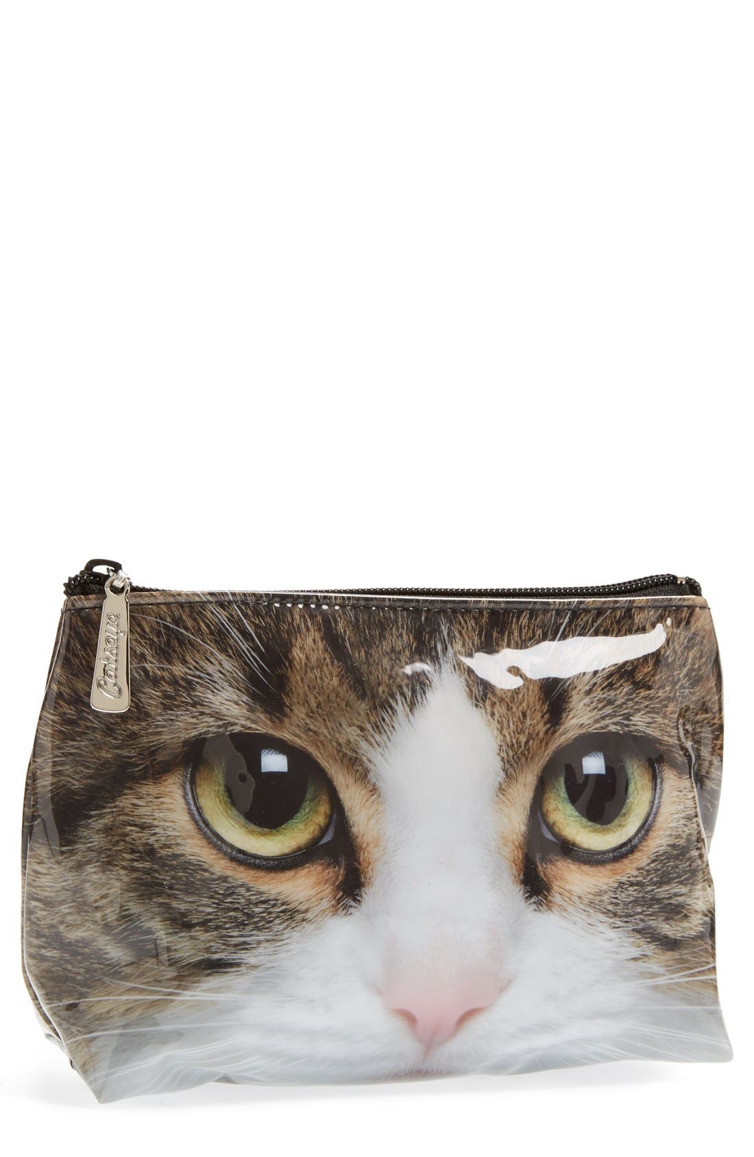 Catseye London 'Small Tabby Cat' Cosmetics Bag Nordstrom