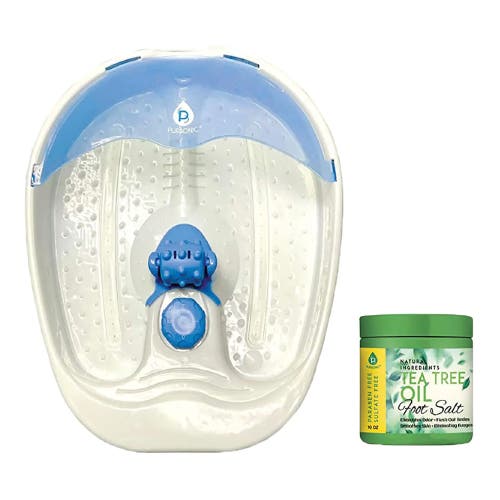 Shop Pursonic Foot Spa Massager With Tea Tree Oil Foot Salt Scrub In Blue