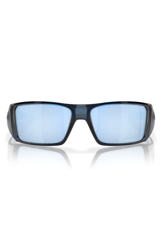 Shop Oakley Heliostat 61mm Prizm™ Polarized Rectangular Sunglasses In Dark Blue