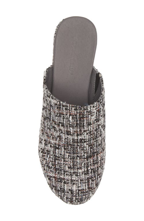 Chocolat Blu Gertie Platform Clog In White/black Tweed