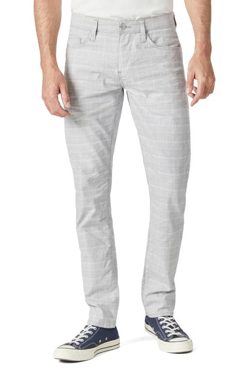 Marcus Slim Straight Leg Pants in Blue Checked