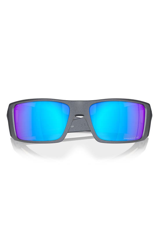 Shop Oakley Heliostat 61mm Prizm™ Polarized Rectangular Sunglasses In Sapphire