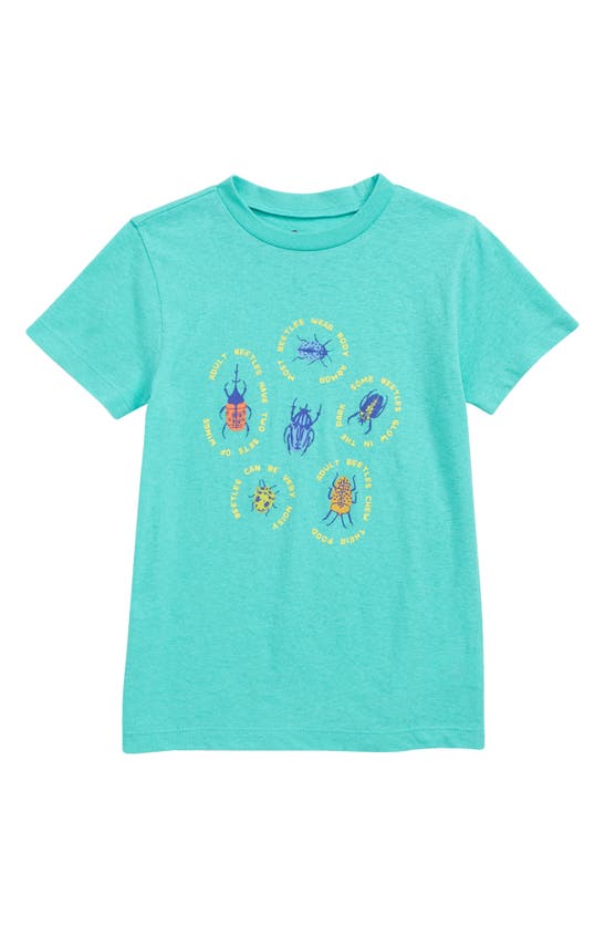 Tucker + Tate Kids' Graphic Tee In Teal Gem Beetle Facts
