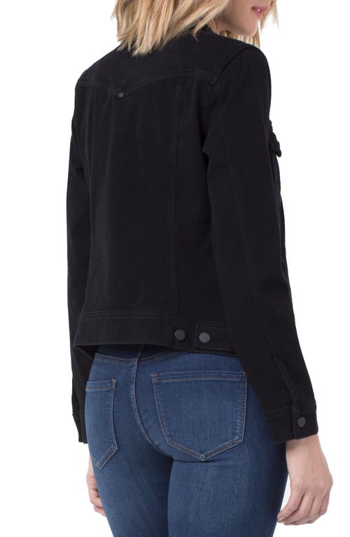 Shop Liverpool Jeans Co. Knit Denim Jacket In Black Rinse