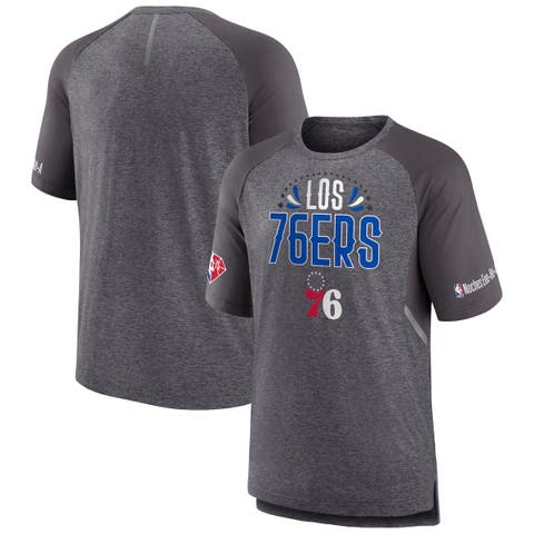 Men's Chicago Cubs Fanatics Branded Heathered Gray/Royal Iconic Above Heat  Speckled Raglan Henley 3/4 Sleeve T-Shirt