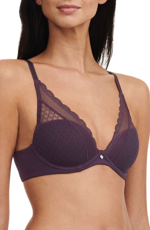 Shop Chantelle Lingerie Norah Chic Underwire Plunge Bra In Aubergine-ua