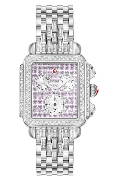 Michele Sidney 18 Chronograph Diamond Bracelet Watch, $2,171, Nordstrom