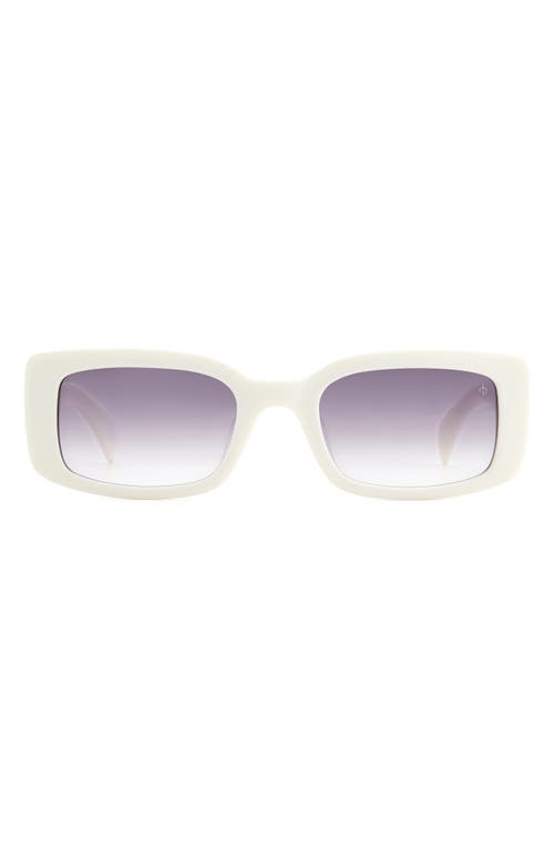 Rag & Bone 52mm Rectangular Sunglasses In White