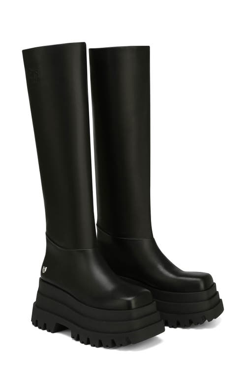 Sasha Platform Tall Boot in Black