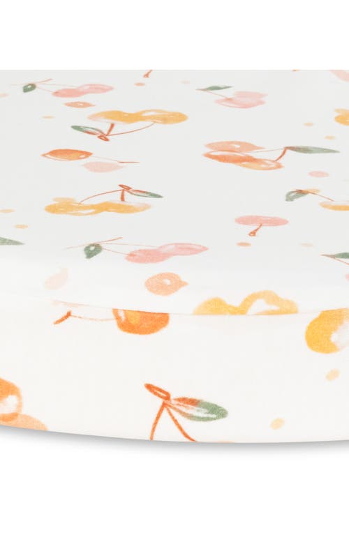 Under the Nile Organic Cotton Bassinet Sheet in White/Cherries at Nordstrom